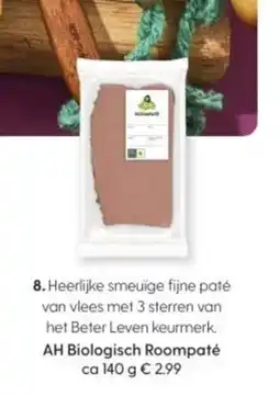 Albert Heijn AH Biologisch Roompaté aanbieding