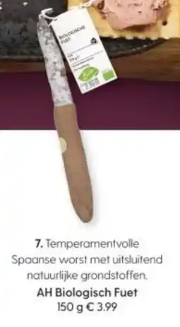 Albert Heijn AH Biologisch Fuet aanbieding