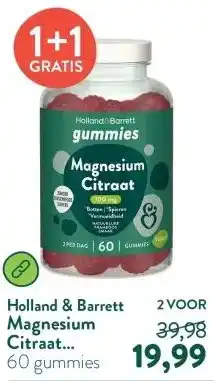Holland & Barrett Magnesium Citraat Gummies 100mg - 60 gummies aanbieding