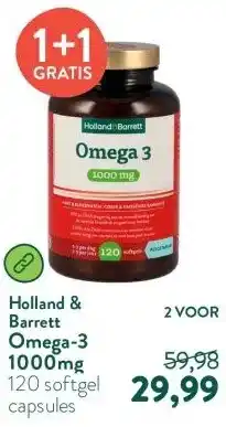 Holland & Barrett Omega-3 1000mg aanbieding