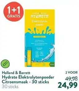 Holland & Barrett Hydrate Elektrolytenpoeder Citroensmaak - 30 sticks aanbieding