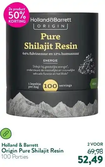 Holland & Barrett Origin Pure Shilajit Resin aanbieding
