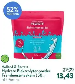 Holland & Barrett Hydrate Elektrolytenpoeder Framboossmaakam (50 porties) aanbieding