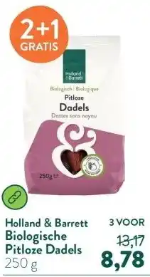 Holland & Barrett Biologische Pitloze Dadels aanbieding