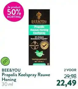 Holland & Barrett Propolis Keelspray Rauwe Honing aanbieding