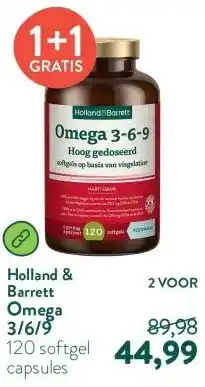 Holland & Barrett Omega 3/6/9 aanbieding
