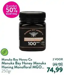 Holland & Barrett Manuka Bay Honey Manuka Honing Monofloral MGO 100 aanbieding