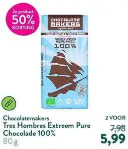 Holland & Barrett Tres Hombres Extreem Pure Chocolade 100% aanbieding