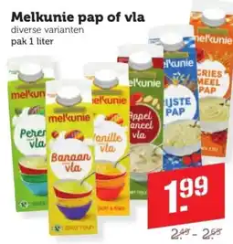 Coop Melkunie pap of vla aanbieding