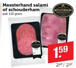 Coop Meesterhand salami of schouderham aanbieding