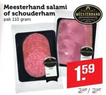 Coop Meesterhand salami of schouderham aanbieding
