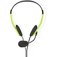 Bol.com Nedis PC-Headset - On-Ear - Stereo - 2x 3.5 mm - Inklapbare Microfoon - Groen aanbieding
