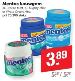 Coop Mentos kauwgom aanbieding