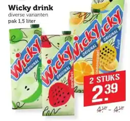 Coop Wicky drink aanbieding