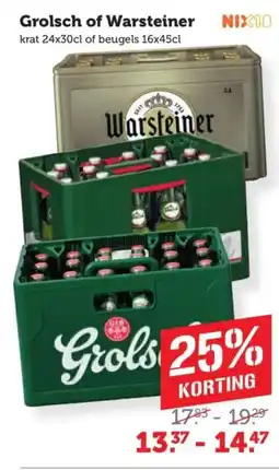 Coop Grolsch of Warsteiner aanbieding