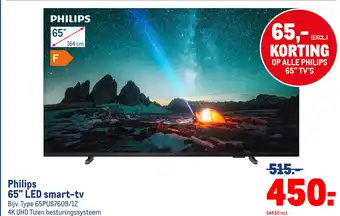 Makro Philips 65" LED smart-tv aanbieding
