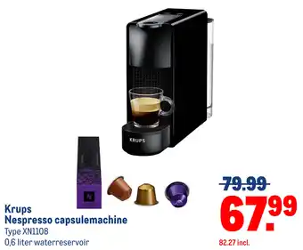 Makro Krups Nespresso capsulemachine aanbieding
