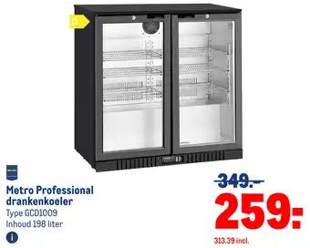 Makro Metro Professional drankenkoeler Type GCD1009 aanbieding