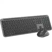 MediaMarkt LOGITECH MK950 Signature Slim Draadloos Toetsenbord-en-muis-set Grijs aanbieding