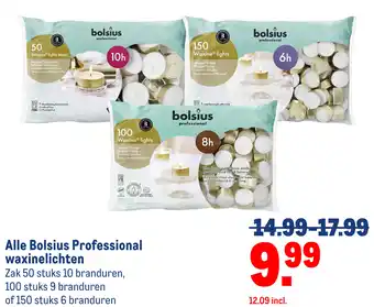Makro Alle Bolsius Professional waxinelichten aanbieding