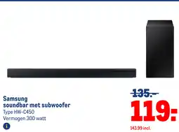 Makro Samsung soundbar met subwoofer aanbieding