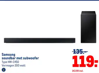 Makro Samsung soundbar met subwoofer aanbieding