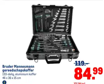 Makro Bruder Mannesmann gereedschapskoffer aanbieding