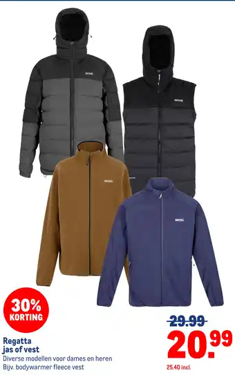 Makro Regatta jas of vest aanbieding