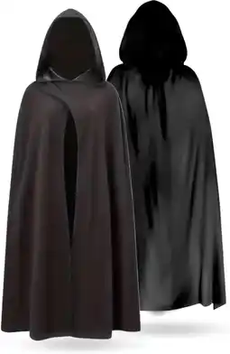 Amazon ampiercape, met capuchon, omkeerbaar, voor kinderen, volwassenen, Halloween, carnaval aanbieding