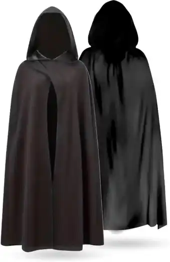 Amazon ampiercape, met capuchon, omkeerbaar, voor kinderen, volwassenen, Halloween, carnaval aanbieding