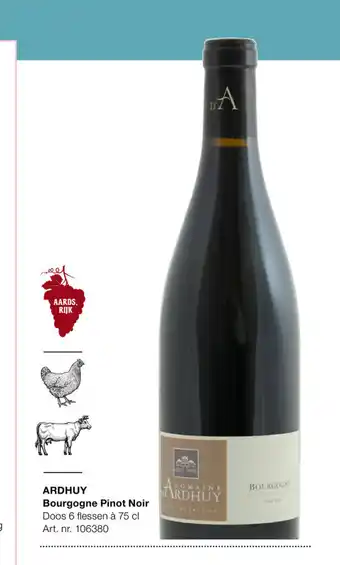 Bidfood Ardhuy Bourgogne Pinot Noir Doos 6 flessen a 75 cl aanbieding