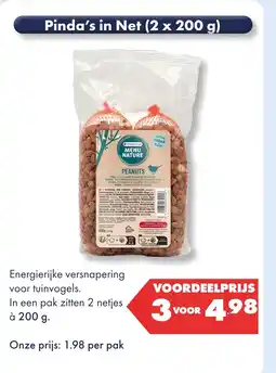 Huisdier Voordeelshop Pinda's in Net (2 x 200 g) aanbieding