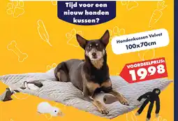Huisdier Voordeelshop Hondenkussen Velvet 100x70cm aanbieding