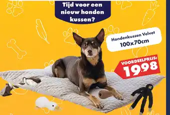 Huisdier Voordeelshop Hondenkussen Velvet 100x70cm aanbieding