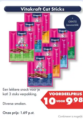 Huisdier Voordeelshop Vitakraft Cat Sticks aanbieding