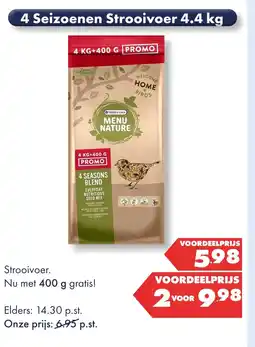 Huisdier Voordeelshop 4 Seizoenen Strooivoer 4.4 kg aanbieding