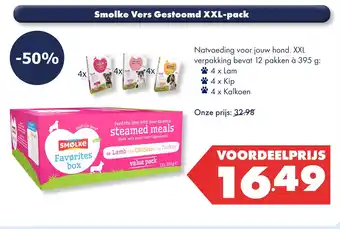 Huisdier Voordeelshop Smolke Vers Gestoomd XXL-pack aanbieding