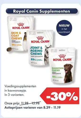 Huisdier Voordeelshop Royal Canin Supplementen aanbieding