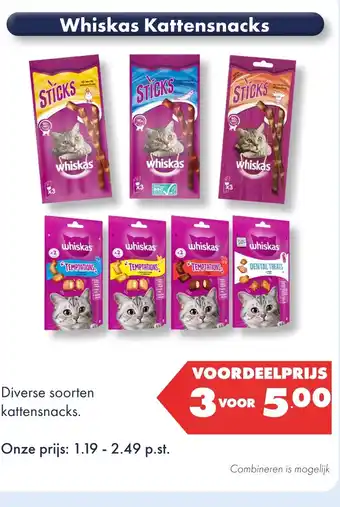 Huisdier Voordeelshop Whiskas Kattensnacks aanbieding