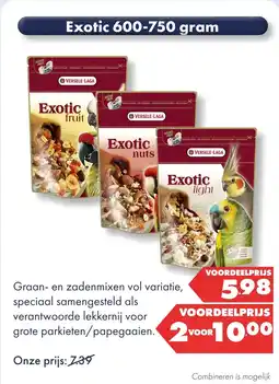Huisdier Voordeelshop Exotic 600-750 gram aanbieding