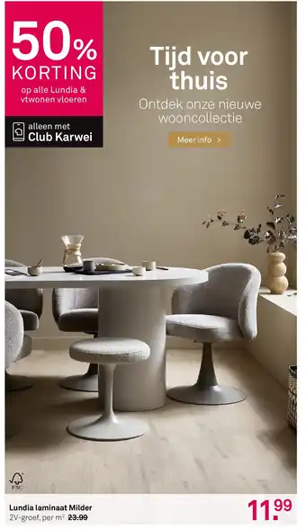 Karwei Lundia laminaat Milder aanbieding