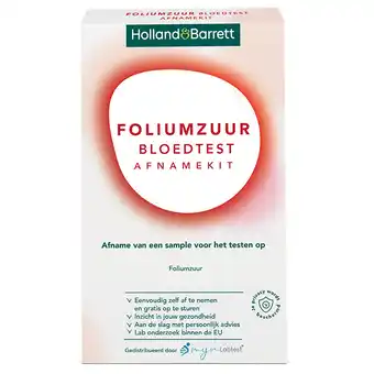 Holland & Barrett Holland & Barrett Foliumzuur Bloedtest Afnamekit - 1 stuk aanbieding