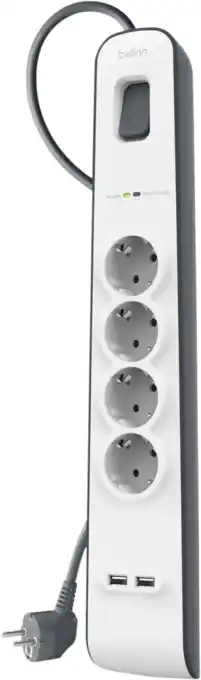 Coolblue Belkin Surge Protector 4 Outlet 2 meter 2x usb aanbieding