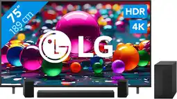 Coolblue LG 75 Smart UA75 4K (2025) + LG DS60TR aanbieding
