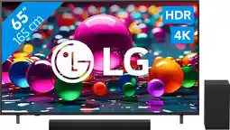Coolblue LG 65 Smart UA75 4K (2025) + LG DS40T aanbieding