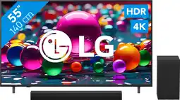 Coolblue LG 55 Smart UA75 4K (2025) + LG DS40T aanbieding