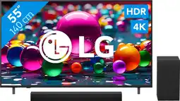 Coolblue LG 55 Smart UA75 4K (2025) + LG DS40T aanbieding