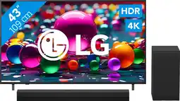 Coolblue LG 43 Smart UA75 4K (2025) + LG DS40T aanbieding