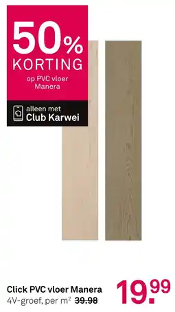 Karwei Click PVC vloer Manera aanbieding