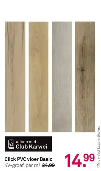 Karwei Click PVC vloer Basic aanbieding
